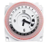 Violiica Mechanical Timer Switch 24 Hours Industrial Timing Device Wall Clock Panel with PC Material Construction