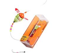 Violiica Micro-Object Stream Fishing Float, High Sensitivity Rotating Float for Shallow Water and Streams, 8 x 3.8 cm, Orange and Yellow, 1-Pack