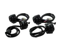 Violiica Motorcycle Handlebar Switch Set for 1-Inch Handlebars, ABS Material, Waterproof Control for Lights Horn and Beam, Black (Left + Right)