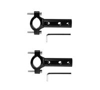 Violiica Motorcycle Spotlight Mount Brackets For 2029Mm Round Frame Tube 2Pcs Black Iron Mounting Kit With M8 And M6 Holes For Turn Signal Installation