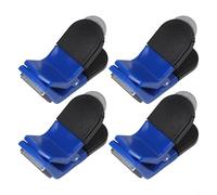 Violiica Plastic Paint Brush Holder Clips (4-Pack), Compact 1.25-Inch Clamps for Painter and Carpenter Use, Tarp, Brush, and Can Opener Function