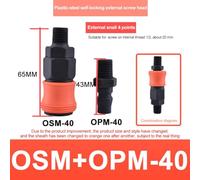 Violiica Plastic Steel Self-Locking C-Type Quick-Connect Pneumatic Fitting, 40PM+40SM/40PP+40SP/40PF+40SF/40PH+40SH Optional, 1-Piece Air Seal Design