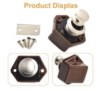 Violiica Push Button Latch Catch Keyless Door Lock For Motorhome Cabinet and Cupboard Nickel Brown White Chrome
