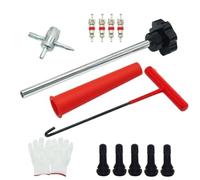 Violiica Quick Change Tire Valve Stem Tool Kit with 5 Tr413 Valves & 4 Way Valve Tool For Cars Trailers Atvs and Motorcycles