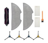 Violiica Replacement Parts Kit for Eureka NERE10s E10S M9 and Obode A8 Robot Vacuum Cleaners with Main Brush, Side Brushes, Filters and Mop Cloths