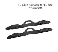 Violiica Rubber Fin Strap Replacement Adjustable Flippers Band for Diving Swimming Snorkeling Underwater Activities Water Sports Equipment Black Various Sizes(S/M)