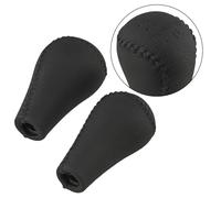 Violiica Set Of 2 Black Leather Transfer Case and Gear Shift Knobs For Nissan Patrol Gu Y61 Y62 Direct Replacement For Oem 32865 40U00