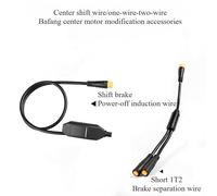 Violiica Shift Power-Off Induction Cable for Bafang Mid-Mount Motor, 3-Pin 1-2 Extension Wire IP65 Waterproof Connectors for E-Bike Lights Sensors Kits, Black