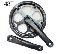 Violiica Single Chainring For Bicycle Crankset 48T 52T 40T for Square Taper Bottom Bracket, 170mm For Bike Crank Arm with Guard Plate for Road MTB E-For Bike Fixie