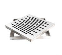 Violiica Stainless Steel Drain Grate With Frame Square Drainage Cover For Municipal Roads 200x200mm(200 * 200 * 20mm)