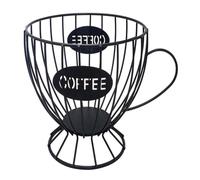 Violiica Sturdy Wire Coffee Pod Organizer Basket for Kitchen Countertop, Multi-Purpose Storage for Capsules, Filters, Creamers and Office Supplies, 16x16x10.5cm