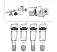 Violiica TPMS Valve Stem Repair Kit for Mercedes Benz, Dodge, For Jeep - 4 Pack Metal Tire Pressure Sensor - Silver
