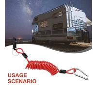 Violiica Trailer Safety Electric Breakaway Cable and Switch 6 Ft Red Cable with Carbon Steel Construction For Caravan Camper and Car Towing Security