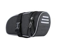 Violiica West Rider Oxford Cloth Bike Tail Bag for Mountain and Road Bikes, 19x10x9cm Saddle Bag with Reflective Design and Taillight Mount, Nylon Rear Seat Tool Bag (Black)