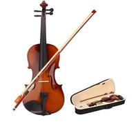 Violin 1/2 Size Violin Acoustic Fiddle With Case Bow Natural Color Fiddles SET