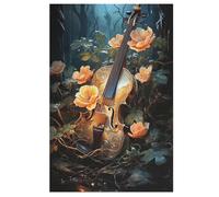 Violin 1000 Piece Jigsaw Puzzle- Brain Teaser Game for Adults & Children - Educational Activities Wooden Jigsaws 78×53cm