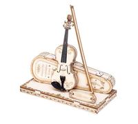 Violin 3D Wooden Puzzle,Self Assembly Vehicle Model Construction Jigsaw,DIY Craft Educational Toy Build Kits,Creative Decorative Gift