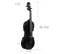 Violin 4/4 3/4 1/2 1/8 Durable Acoustic Violin Color Natural & BK Fiddle For Violin Beginner With Case & Bow (Color : 1/8)