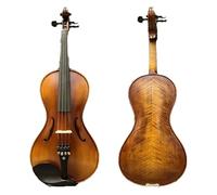 Violin 4/4 Dark Brown Spruce Top With The Even Grain Ebony Parts And Fingerboard Violin Beginner