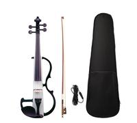 Violin 4/4 Electric Violin Fiddle Solid Violin Starter Kit With Case Bow Audio Cable Strings Silent Beginner Violin SET