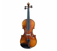 Violin 4/4 Full Size Kit for Beginner Violin Adults & Students, Handcrafted Solid Spruce Acoustic Fiddle with Ebony Fittings (Pegs/Fingerboard), Violin Case, Bow, Rosin,1/4,Light brown