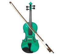Violin 4/4 Full Size Solid Wood Acoustic Violin For Violin Beginner With Case And Bow Green/Purple Color Fiddle(Green)