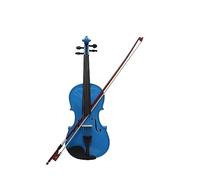 Violin 4/4 Popularize Beginner Set Lesson Blue Violin Solid Wood Maple Panel Fiddle With Accessory (Color : Violin)