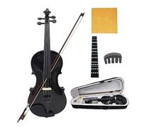 Violin 4/4 Popularize Fiddle Maple Panel For Beginners Black Violin Suit Music Lesson Study (Color : Violin Set)