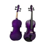 Violin 4/4 Violin Basswood Ebony Fingerboard KIT Bridge Case Bow Purple Color Acoustic