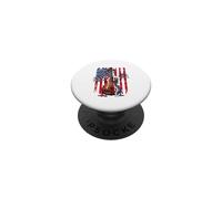 Violin 4th Of July US Flag Dripped Costume Instrumentalist PopSockets Adhesive PopGrip
