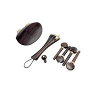 violin accessories 1 Set Of 4/4 Violin Natural Ebony Accessories, Tailpiece + Tuning Pegs + End Pin + Chin Rest/chin Rest (Color : Complete 5)