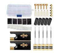 violin accessories 1 To 10 Pieces 4/4 3/4 Violin Bow Frog Bow Frog Parts Bow Nick-Silver Mounted Ebony Frog(Color:006S)