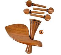 violin accessories 1Set Of 4/4 Violin Pearwood Fittings Violin Parts Accessories Peg With Ebony Ball Tailpiece Chinrest