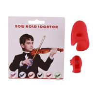 violin accessories 2 Piece Set Rubber Violin Bow Grip Device For Violin/Viola Teaching Aid Accessories Beginner Finger Trainer(Color:Red)