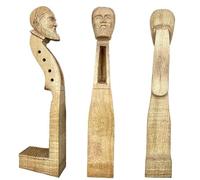 violin accessories 4/4 Violin Head Neck 4/5 String Maple Carving Old Man/horse/dragon/woman Head Violin Parts(Color:4 type)