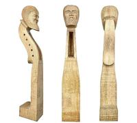 violin accessories 4/4 Violin Head Neck 4/5 String Maple Carving Old Man/horse/dragon/woman Head Violin Parts(Color:5 type)