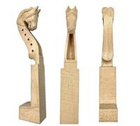 violin accessories 4/4 Violin Head Neck 4/5 String Maple Carving Old Man/horse/dragon/woman Head Violin Parts(Color:5 type2)
