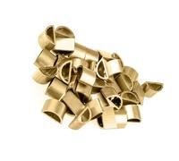 violin accessories 5PCS / 10PCS Brass Golden Colour Ferrules For Violin Bow Frog Ferrule Making For Violin Bow Frogs(Color:50PCS VB Ferrules G)