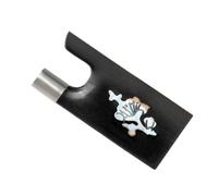 violin accessories Bow Stem Accessories Violin Ebony End Library Flower Pattern White Shell Inlay Violin Bow Stem Accessories (Size : 1-8)