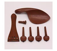 violin accessories for beginners 4/4-3/4 Brown Jujube Wood Violin Fine Tuner Tailpiece Big With Tail Rope Violin Jujube Board Violin Pull The String Board Kit Violin Parts