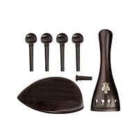 violin accessories for beginners 4/4 Violin Chinrest Ebony Wood With Tuning Peg Tailpiece Tailgut Endpin Violin Accessory Kit Violin Parts