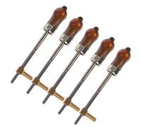 violin accessories for beginners 5 Pcs Violin Bow Frog Button Frog Red Ox Horn Frog Copper Parts Bow Top Parts W/Eyelets Bow Screws Violin Bow Accessories Violin Parts