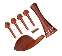 violin accessories for beginners Select Rosewood Violin Tailpiece Set W/ 4 Tuning Pegs+End Pin+Chinrest+Tailpiece Drilled Natural Texture And Practical To Use Violin Parts