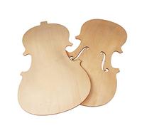 violin accessories for beginners SET 4/4 3/4 1/2 1/4 1/8 Violin Top & Back Unfinished Violin Board Parts Basswood F Holes Laser Cut DIY Violin Parts Accessories Violin Parts (Color : 1/4)