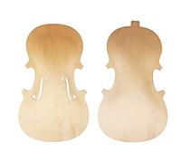 violin accessories for beginners SET 4/4 3/4 1/2 1/4 1/8 Violin Top & Back Unfinished Violin Board Parts Basswood F Holes Laser Cut DIY Violin Parts Accessories Violin Parts (Color : 1/2)