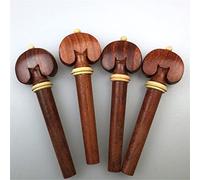 violin accessories for beginners Set 4pcs Violin Tuning Pegs String Winder Keys Adjuster Tuners Ebony Wood,Rosewood Jujube Wood Violin Parts (Color : 12)