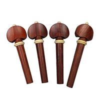 violin accessories for beginners Set 4pcs Violin Tuning Pegs String Winder Keys Adjuster Tuners Ebony Wood,Rosewood Jujube Wood Violin Parts (Color : 10)