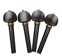 violin accessories for beginners Set 4pcs Violin Tuning Pegs String Winder Keys Adjuster Tuners Ebony Wood,Rosewood Jujube Wood Violin Parts (Color : 03)