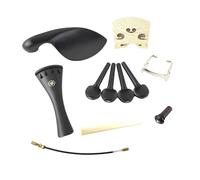 Violin Accessories For Beginners The Ebony Violin Accessory Set Includes A Chinrest Tailpiece Endpin Tuning Pegs And Bridge
