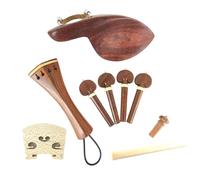Violin Accessories For Beginners This Professional Rosewood Violin Accessory Set Includes A Chinrest Tailpiece Endpin Tuning Pegs And Bridge